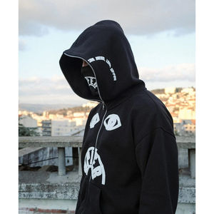 Sweats à capuche thermiques personnalisés fabricants de sweats à capuche couleur unie 100% coton épais poids lourd sweats à capuche surdimensionnés OEM - Product Image 3