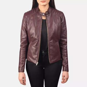 2025 Wholesale Hot Selling Custom Design Winter Women Leather Jacket Breathable Windproof OEM Logo Customizable - Product Image 1