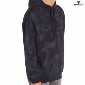 Sudadera con Capucha de Forro Polar Bordado con Lavado Ácido de Invierno, Venta Caliente, Corte Regular, Manga Larga, Color Sólido, 100% Algodón - Product Image 3