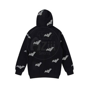 Custom Design Men Rhinestones Hoodies Autumn Hooded Digital Printing 100% Cotton Outdoor Use - Product Image 2