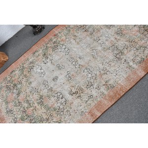 Alfombra Vintage de Lana Turca de 3,7 Pies X 6,4 Pies, Diseño de Retazos Beige y Verde, Técnica de Tejido Plano para Decoraciones de Sala de Estar, Látex de 4m - Product Image 5