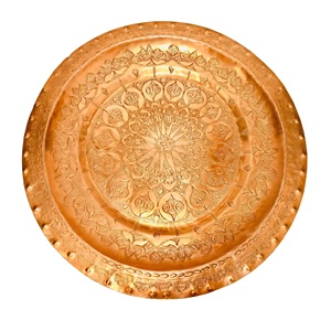 Copper Serving Tray Bar Accessories for Christmas <b>Birthday</b> Gifts Tray Decoration Stylish hammered Tray - Product Image 5