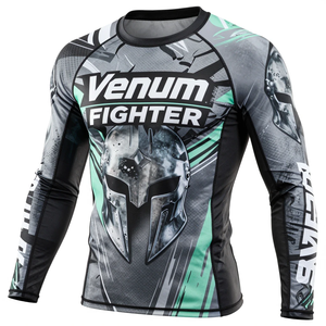 Camiseta de Manga Larga Venum Fighter para Hombre, Negra, de Spandex y Poliéster, de Secado Rápido, para Adultos - Product Image 3