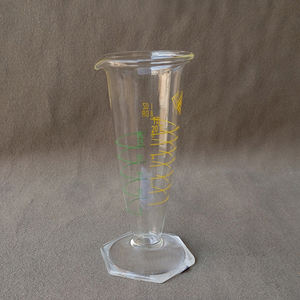 Cylindre gradué en verre borosilicate écologique fabriqué en Inde, volume de 10 ml, double échelle, base lourde, outil de laboratoire scientifique précis - Product Image 3