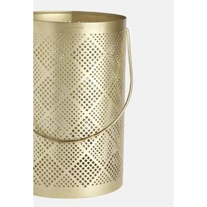 Linterna de vela de forma redonda de metal con acabado dorado con diseño de trabajo cortado para bodas y decoraciones de eventos en casa - Product Image 2