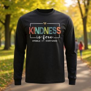 T-Shirt Vintage a Maniche Lunghe 'La Gentilezza è Ovunque' - Idea Regalo Promozionale - Product Image 3