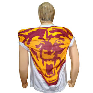 Ensemble de maillots d'entraînement de football américain pour garçons uniformes en maille spandex polyester bon marché avec fonction respirante et logo de l'équipe - Product Image 2