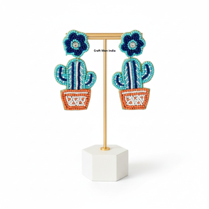 Pendientes de Cuentas Navideños 2025, Joyería de Cuentas, Pendientes Largos Hechos a Mano con Diseño de Estrella y Árbol de Navidad para Mujer - Product Image 5