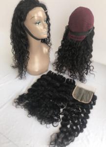 100% vente en gros cambodgien Remy cheveux naturels bouclés 300% haute densité vierge cuticule alignée perruque de cheveux 4x4 fermeture à lacet Transparent - Product Image 6