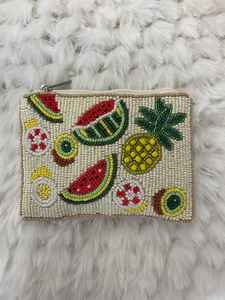 Monedero hecho a mano con cuentas y diseño de frutas Bolso de mano con abalorios hecho a mano - Product Image 4