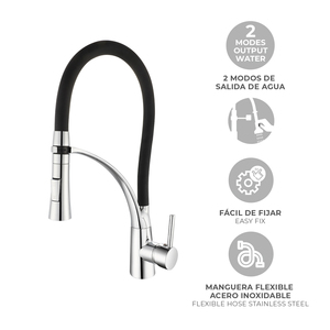 Grifo de Cocina Monomando SPLASH BLACK K2O, Herramienta Esencial para Cocinar - Product Image 6