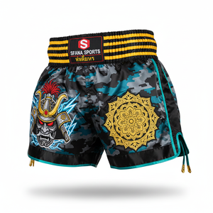 SFANA SPORTS Mens Muay Thai <b>Kickboxing</b> <b>Shorts</b> Quick Dry Breathable Fabric Customizable for MMA Boxing Training High Intensity - Product Image 2