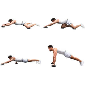 Maniglie rotanti antiscivolo push up Elite con cuscinetti per i piedi e tappetino per sport da palestra a casa - Product Image 4