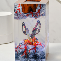 Lampe en époxy personnalisée, lampe en résine époxy, lampe en résine époxy personnalisée, lampe en bois et résine, veilleuse personnalisée, cadeau fait main, anniversaire