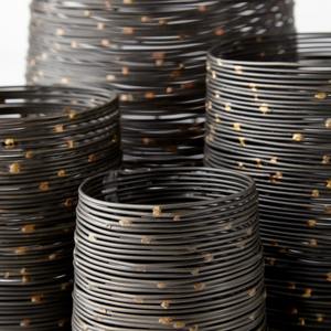 Soporte votivo de metal de alambre en espiral rústico con acabado de bronce envejecido para decoración de mesa - Product Image 6