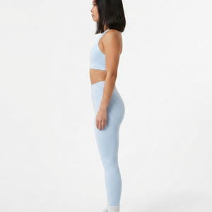 New Fashion High Waisted Sky Blue Solid Gym Yoga <b>Leggings</b> Solid Color Women Scrunch Butt <b>Seamless</b> <b>Leggings</b> For Running - Product Image 3