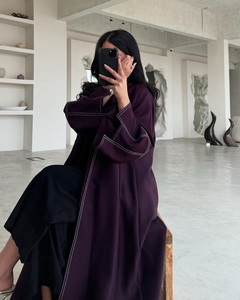 Abaya de prière pour femmes en satin de soie de luxe sur mesure, anti-rides, faite à la main, de haute qualité, petite robe islamique turque à volants - Product Image 4