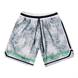 Streetwear vintage Shorts Hommes Respirant Tackle Broderie Rétro Femmes Plain Double Mesh Custom Basketball Shorts - Product Image 1