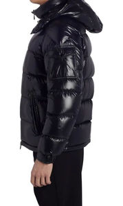 Veste bomber en toile enduite de luxe pour homme de la marque M, col montant, logo frontal, coupe-vent, respirante, pour l'hiver - Product Image 5