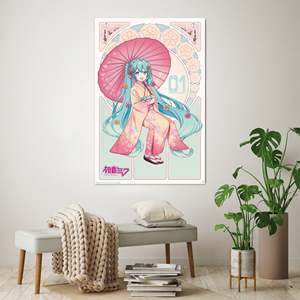 Póster de Anime de Hatsune Miku en Kimono de Sakura - Product Image 4