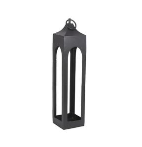 Lanternes en fonte d'aluminium de conception unique enduites noires pour la maison et les lanternes de bougie de décoration d'éclairage de table de Noël - Product Image 1