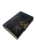 Journal en cuir personnalisé 200 Pages Vintage laiton C fermoir Antique médiéval mdn rétro cahier mère terre Pentacle livre
