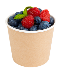 Tazón Redondo de Papel Kraft de la Mejor Calidad, 400 Unidades Apilables, Sellables y Resistentes a la Grasa, para Productos Calientes y Fríos, con Logotipo Personalizado - Product Image 1