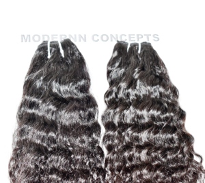 Cheveux humains bruts vierges cambodgiens ondulés de qualité supérieure Cheveux vierges bruts Machine à double trame Faisceaux bouclés Cheveux humains vierges bruts - Product Image 1