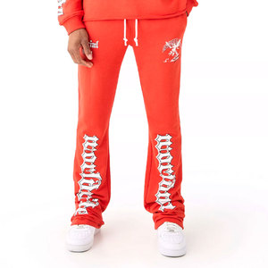 Custom Printed Autumn Vintage Flared <b>Pants</b> Zipper Two Piece Set Men's Polyester <b>Thermal</b> Breathable Training Jogging Sweat Suit - Product Image 5