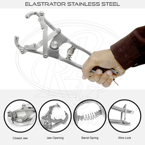 Thêm lớn Nhôm tái sử dụng elastrator thiến plier Vòng cao su Applicator không đổ máu đuôi Docking forceps ban nhạc castrator - Product Image 3