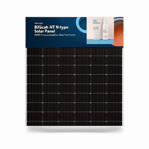 Panel Solar Bifacial HJT Tipo N de 600W con Cubierta Frontal de Vidrio Monocristalino - Product Image 2