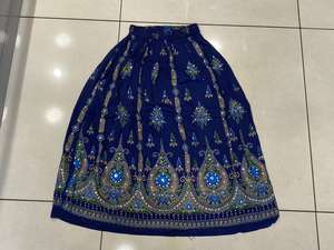 Falda larga con gradas gitana de lentejuelas para mujer india, faldas largas coloridas de estilo Hippie, falda con gradas de cintura elástica para playa de mujer - Product Image 2