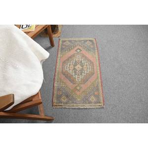 Alfombra turca Vintage Bohemia Rosa Beige 170X320cm Material de lana respaldo de látex Patchwork Rectangular para cabecera de entrada - Product Image 2