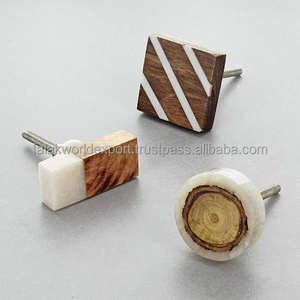 Luxury Design Resin Drawer Door Cabinet Knobs & Pull Handle <b>Glass</b> <b>Cloche</b> Wood and Resin Pull and Knobs By Falak World Export - Product Image 6