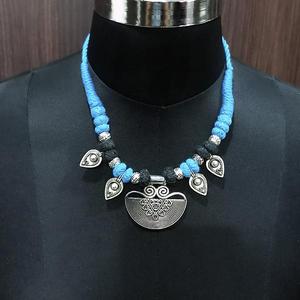 Jeweljunk ชุดสร้อยคอชนเผ่า dori สีฟ้า1111516เครื่องประดับแฟชั่นสำหรับผู้หญิง - Product Image 1