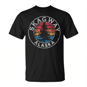Set Regalo Culturale e Turistico con T-Shirt Souvenir della Corsa per l'Oro del Klondike a Skagway, Alaska - Product Image 2