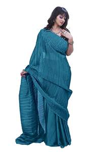 ส่าหรีดูเก๋ไก๋สไตล์ชนเผ่าสำหรับงานแต่งงานและงานอีเวนต์อินเดียหรูหราบอลลีวู้ดจากดีไซเนอร์ส่าหรีส่งออกจากอินเดีย - Product Image 2