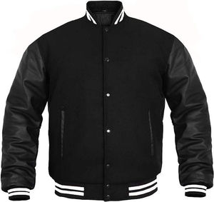2025 chaqueta de Jersey de lana de estilo personalizado de alta calidad para hombres, chaqueta universitaria informal de temporada de invierno de estilo béisbol ajustada para hombres - Product Image 1