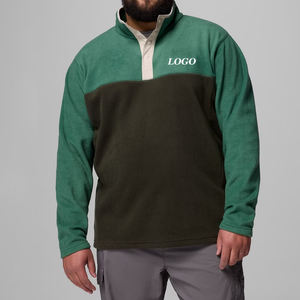 เสื้อสเวตเชิ้ตผู้ชายผ้าฟลีซ ให้สัมผัสพรีเมียม ดีไซน์สีตัดกัน พร้อมปกติดกระดุม ตะเข็บคุณภาพสูงเพื่อความสบาย 2026 - Product Image 1