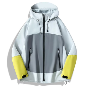 Veste coupe-vent de sport à manches longues et fermeture éclair imperméable, chaude, respirante et résistante à l'extérieur avec col à capuche. - Product Image 2