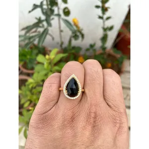 Natural Black Onyx <b>Ring</b> <b>925</b> Sterling <b>Silver</b> Handmade Gemstone <b>Ring</b> Wholesale Jewelry Supplier - Product Image 2
