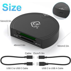 Lector de tarjetas de memoria con ranura para tarjeta doble para iPhone y iPad Interfaz USB SD TF Trail Camera Viewer compatible con tarjeta CF y tarjeta SD - Product Image 6