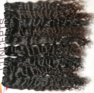 Vente en gros 100% extensions de cheveux humains vierges non traités à cuticules alignées cheveux humains ondulés vendeur temple indien - Product Image 6