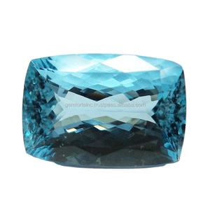 Piedras preciosas de corte suelto de Aguamarina azul rectangular de 4x3MM formas calibradas fabricante indio certificado natural de piedras preciosas a granel - Product Image 4