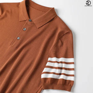 Polo à manches courtes en coton avec logo personnalisé pour hommes - Product Image 2