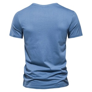 T-shirt pour homme à manches courtes vintage, coupe moderne, 100% coton, respirant, uni, confortable, à porter au quotidien - Product Image 2