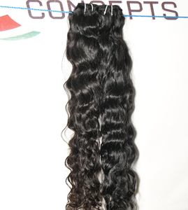 Extensiones de cabello humano alineado con India de la cutícula Virgen Remy 100%, paquetes de tejido de onda profunda sueltos naturales de proveedor de templo - Product Image 3
