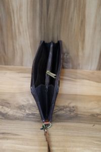 Western Style Hair on Hide Tooled Fur Leather Wristlet Clutch Women Designed <b>Purse</b> Hot Selling Tooled Leather Zipper <b>Wallet</b> - Product Image 5