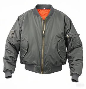 Service OEM Manteaux pour hommes Veste de course personnalisée Bomber brodée en satin Vêtements pour hommes Veste coupe-vent de baseball de course à pied - Product Image 5