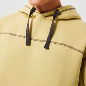 Pull à capuche surdimensionné unisexe pour hommes de haute qualité Logo personnalisé brodé en coton polaire épais respirant - Product Image 6
